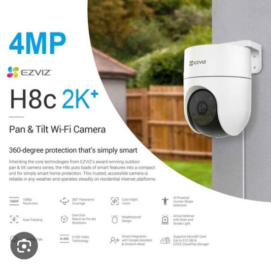 EZVIZ H8C 4MP 2K Outdoor Pan & Tilt Wi-Fi Camera EZVIZ H8C 4MP 2K Outdoor Pan & Tilt Wi-Fi Camera