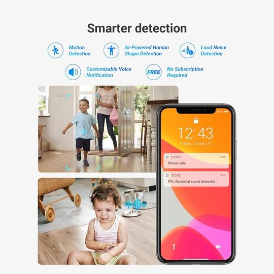 EZVIZ H7C 4MP + 4MP Dual Lens Pan & Tilt Indoor Wi-Fi Camera Ezviz H7C 4MP + 4MP Dual Lens Pan & Tilt Indoor Wi-Fi Camera