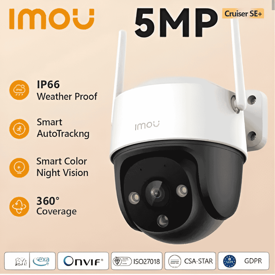IMOU CRUISER SE+ 5MP Outdoor Wi-Fi Camera IMOU CRUISER SE+ 5MP Outdoor Wi-Fi Camera