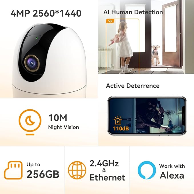 IMOU Ranger 2 4MP 360° Human Detection WiFi Security Camera IMOU Ranger 2 4MP 360° Human Detection WiFi Security Camera